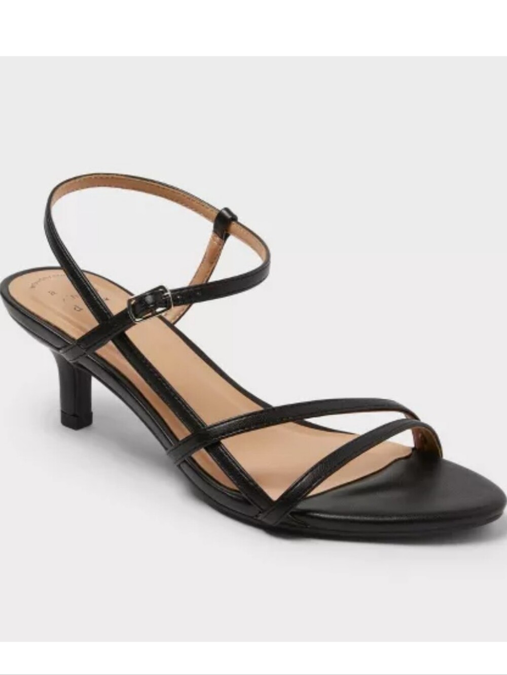 A New Day Stella Almond Toe Strappy Heels -  Black